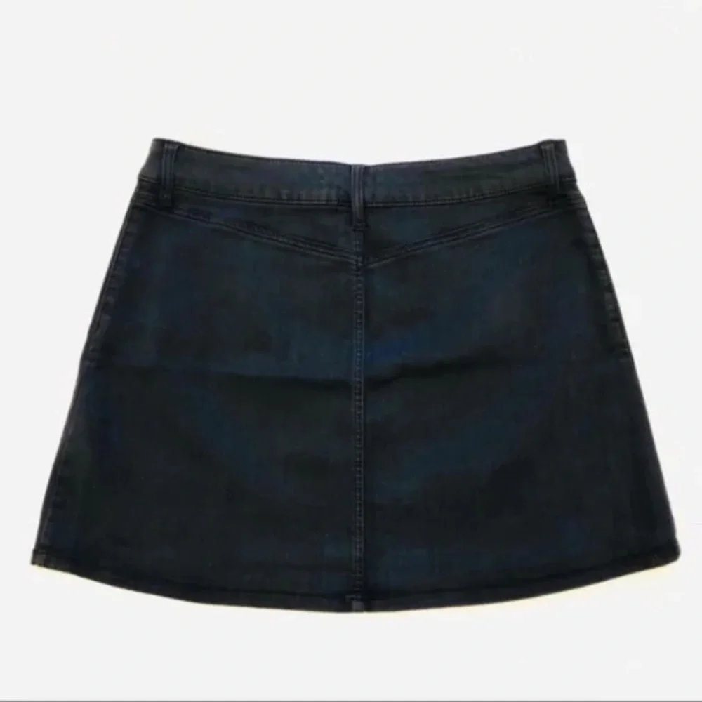 NWOT Altar'd State Navy Button Front Denim Mini Skirt - Picture 5 of 5